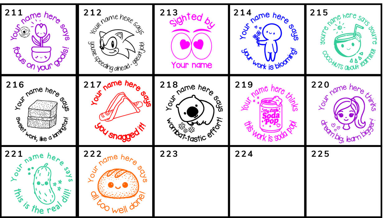 Clearance Personalised Stamps (Multiple Sizes)