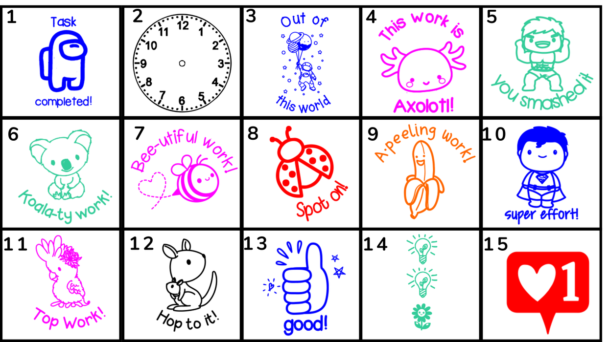 Clearance Merit Stamps (Multiple Sizes)