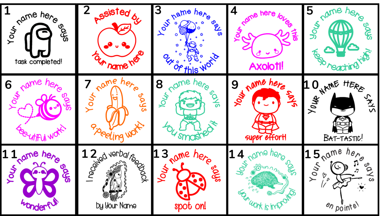 Clearance Personalised Stamps (Multiple Sizes)