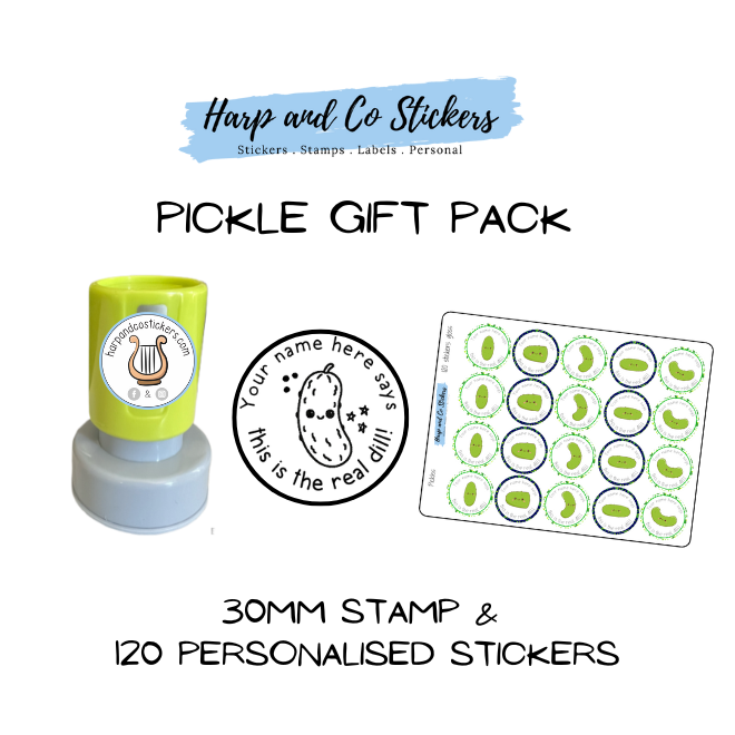 Gift Pack 30mm Stamp + 120 Stickers - Pickles