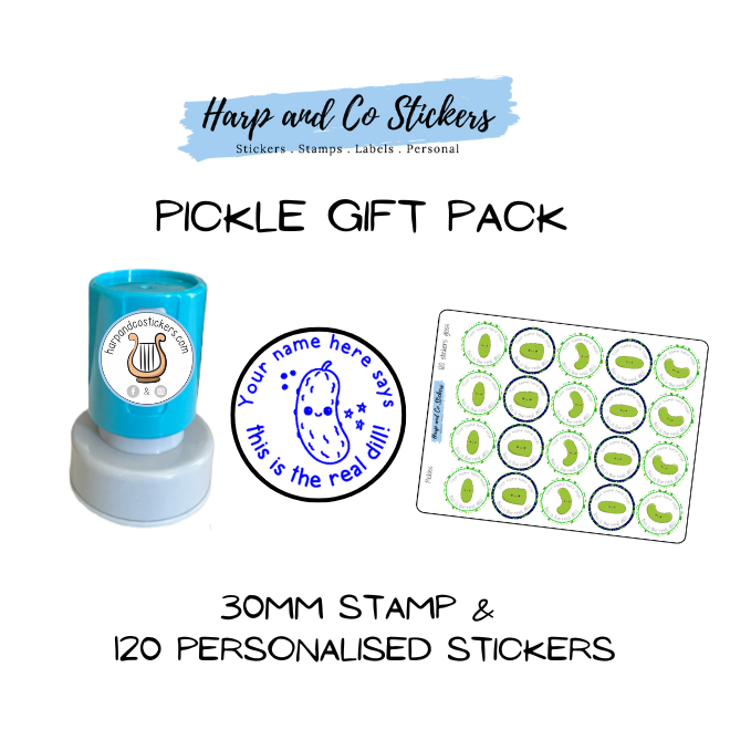 Gift Pack 30mm Stamp + 120 Stickers - Pickles
