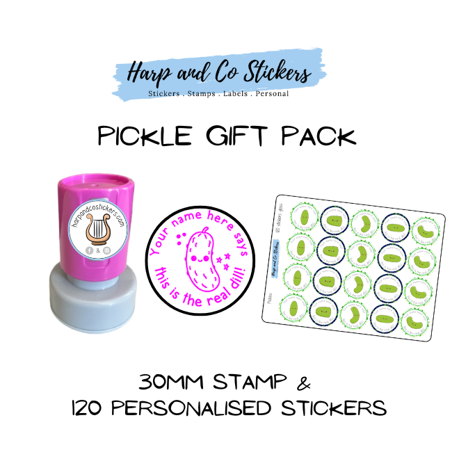 Gift Pack 30mm Stamp + 120 Stickers - Pickles