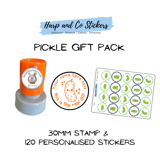 Gift Pack 30mm Stamp + 120 Stickers - Pickles