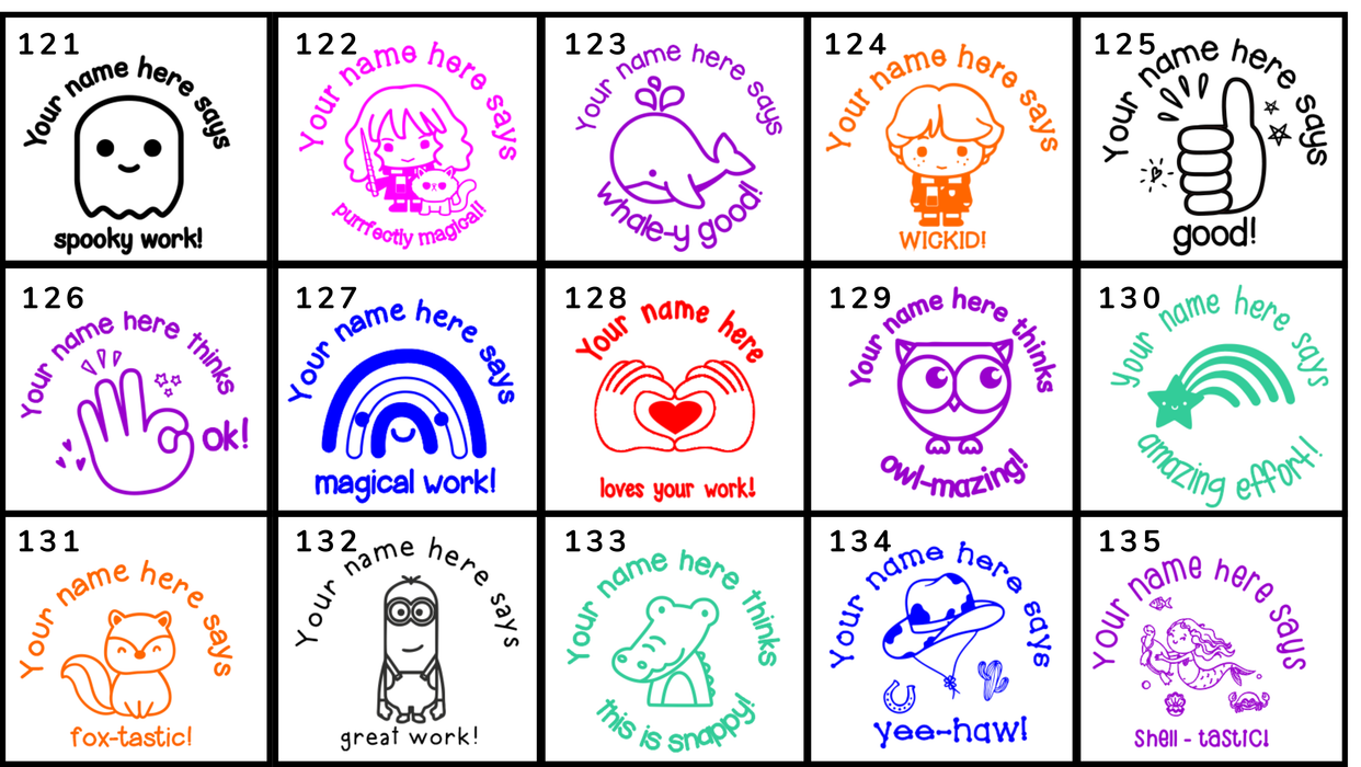 Clearance Personalised Stamps (Multiple Sizes)