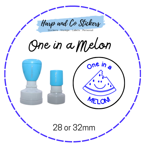 28 or 32mm Round Stamp - Melon